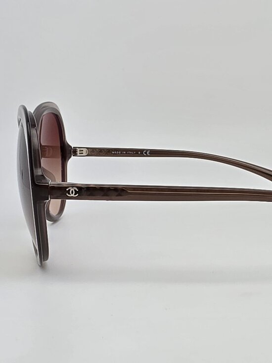 Chanel 5389-A c. 677/S5 Smoky Taupe Frame Brown Gradient Lens Sunglasses Italy main image 10